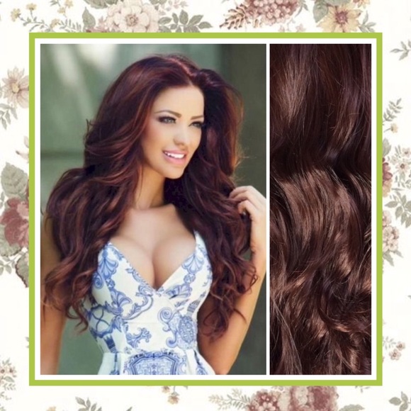 Unique Styles hair Accessories - 🌺 BROWN AUBURN HAIR WIG WAVY 29" SYNTH DARK WEAVE